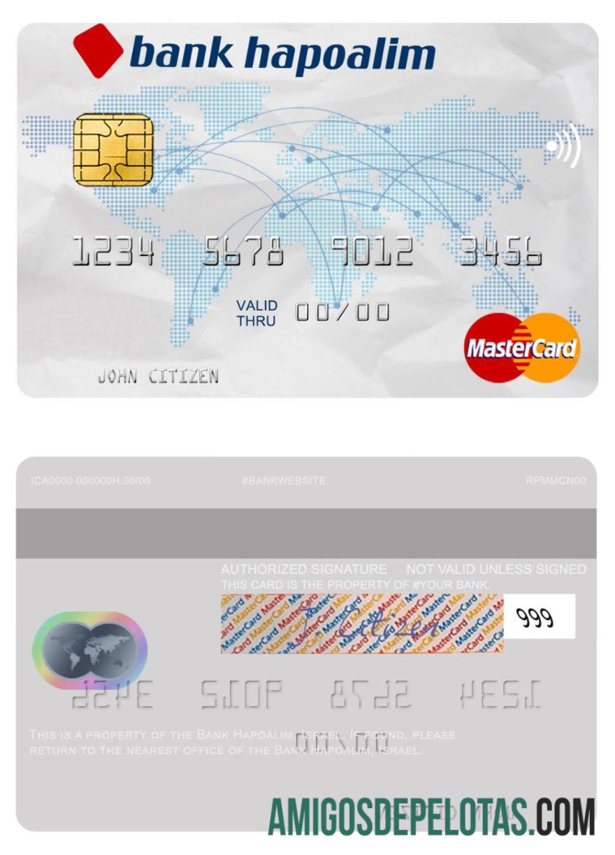 Israel bank Hapoalim mastercard pratinjau