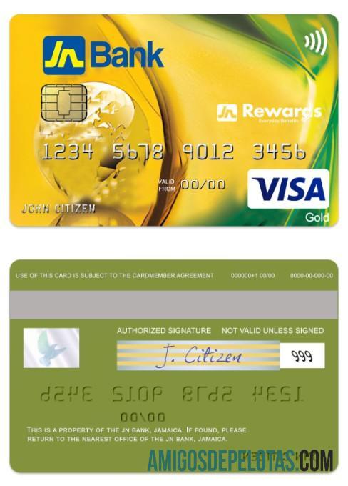 Jamaika JN bank visa gold Kredit kartu pratinjau
