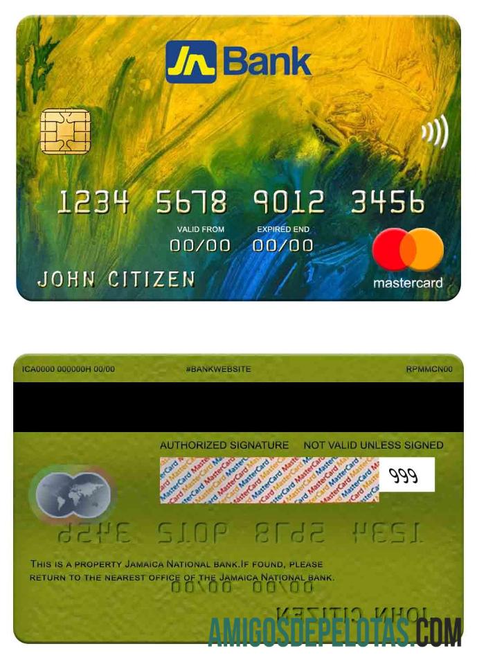 Jamaika nasional bank mastercard desain
