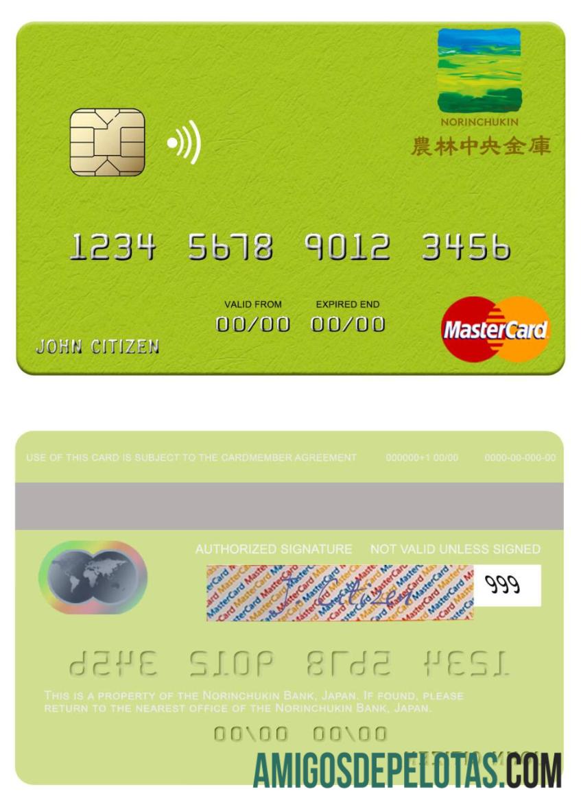 Jepang Norinchukin bank mastercard makering