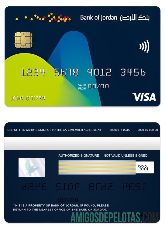 Yordania bank of Yordania visa classic kartu pratinjau