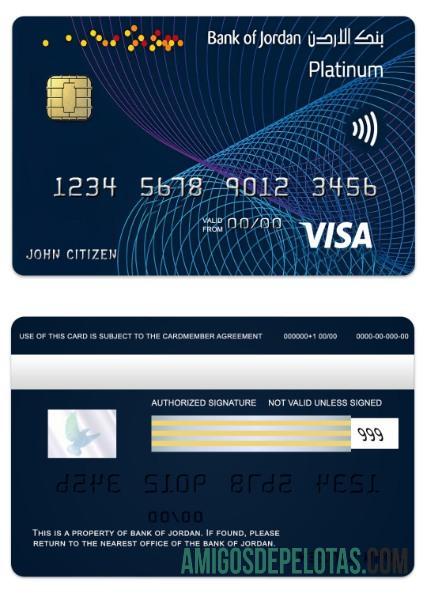 Yordania bank of Yordania visa platinum kartu makering