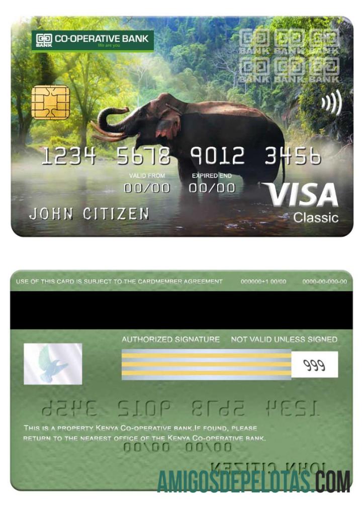 Kenya Co operative bank visa classic kartu desain