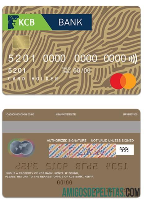 Kenya KCB bank gold mastercard makering