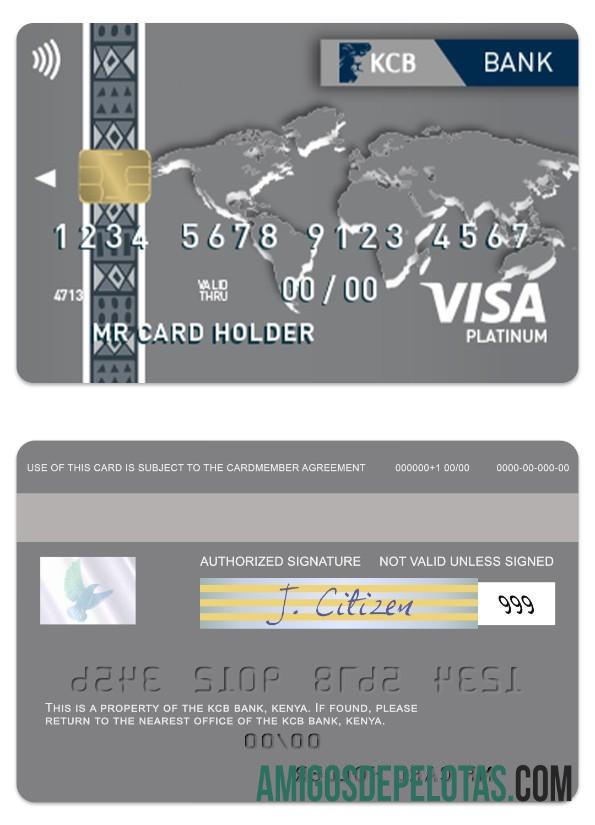 Kenya KCB bank visa platinum kartu makering