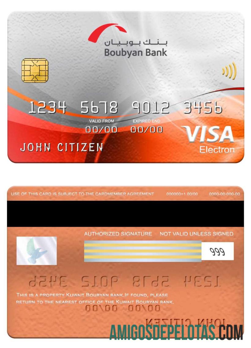 Kuwait Boubyan bank visa electron kartu makering
