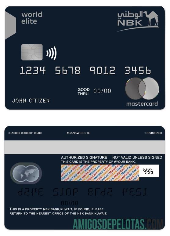 Kuwait NBK bank world elite mastercard pratinjau