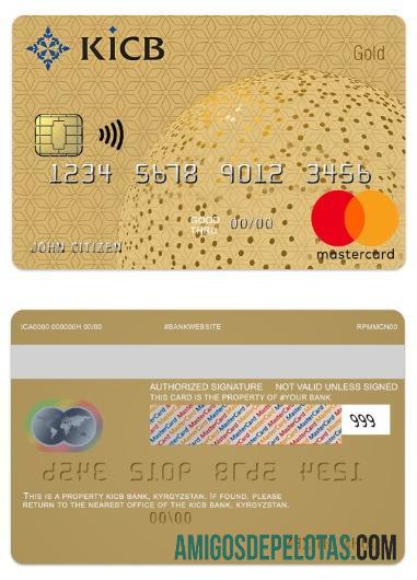 Kirgizstan KICB bank gold mastercard makering