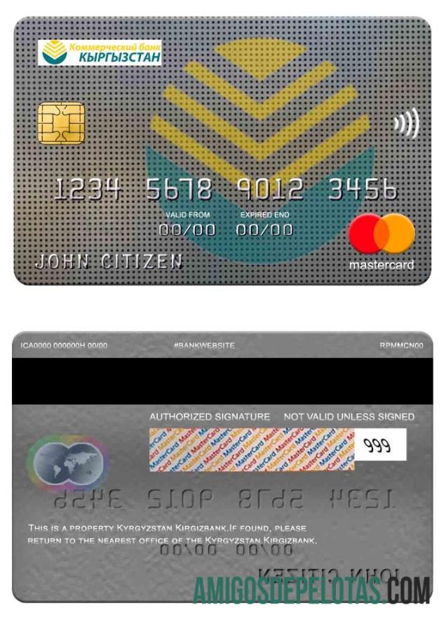 Kirgizstan Kirgizbank mastercard desain