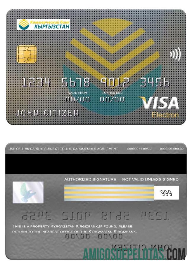 Kirgizstan Kirgizbank visa electron kartu pratinjau