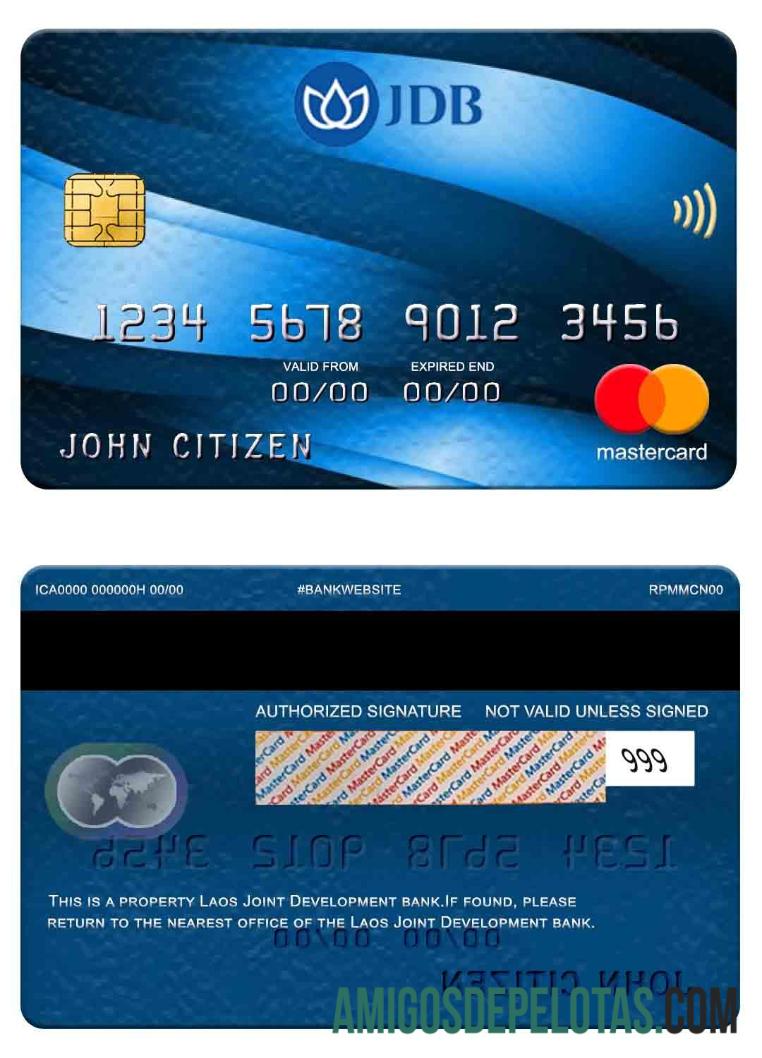 Laos Joint Development bank mastercard templat
