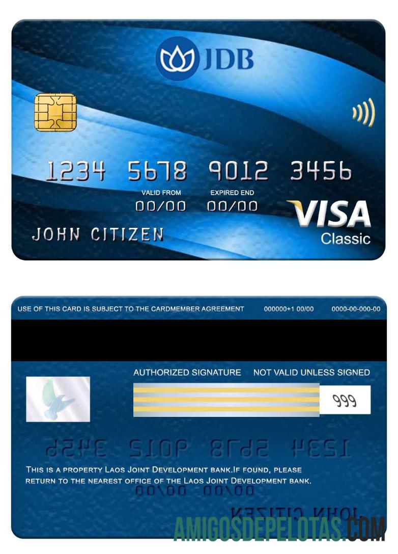 Laos Joint Development bank visa classic kartu makering