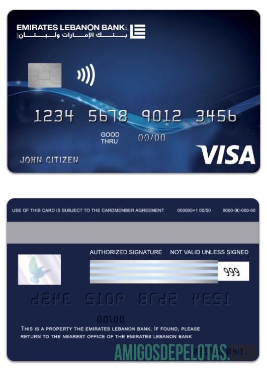 Lebanon Emirates Lebanon bank visa classic Biaya kartu templat