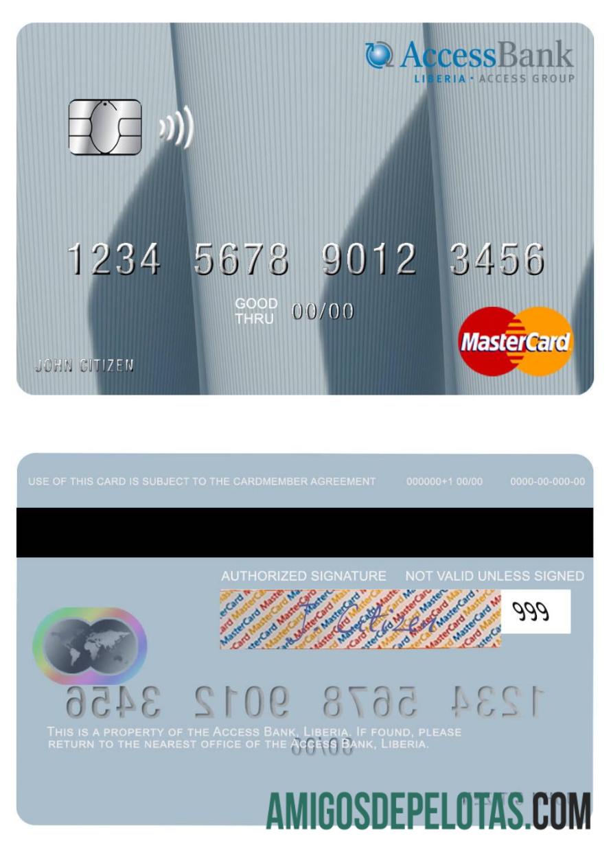 Liberia Access bank mastercard makering