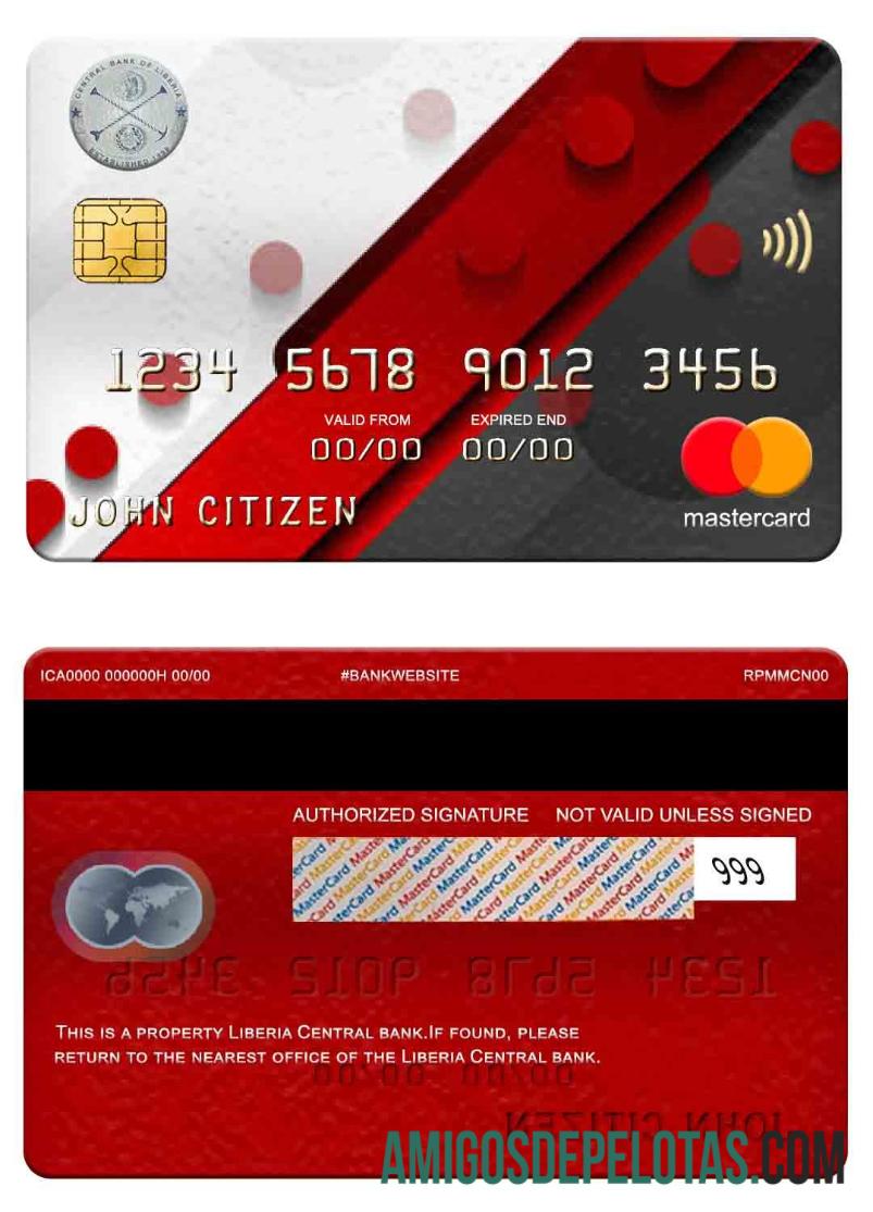 Liberia Central bank mastercard templat
