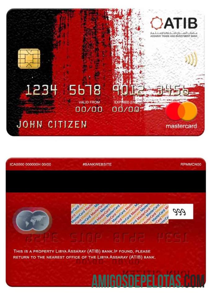 Libya Assaray (ATIB) bank mastercard desain
