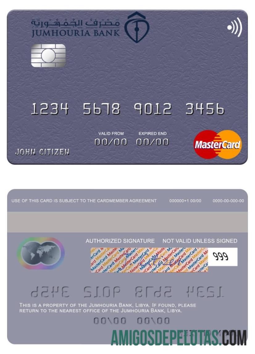 Libya Jumhouria bank mastercard makering