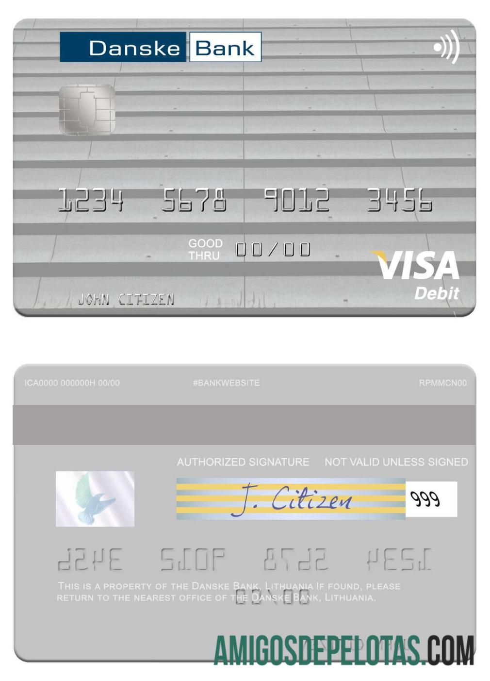 Lituania Danske bank visa Debit kartu pratinjau