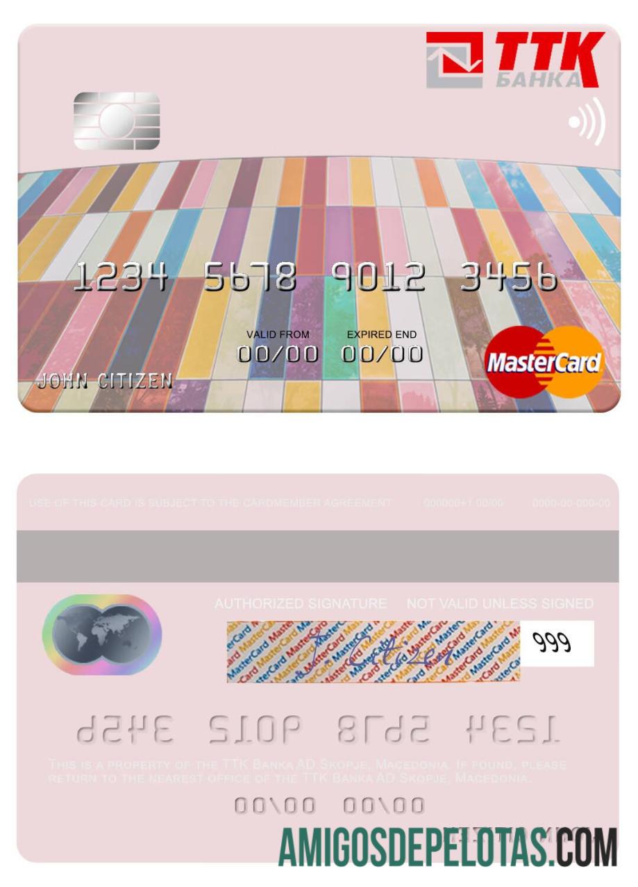 Macedonia TTK Banka AD Skopje mastercard pratinjau