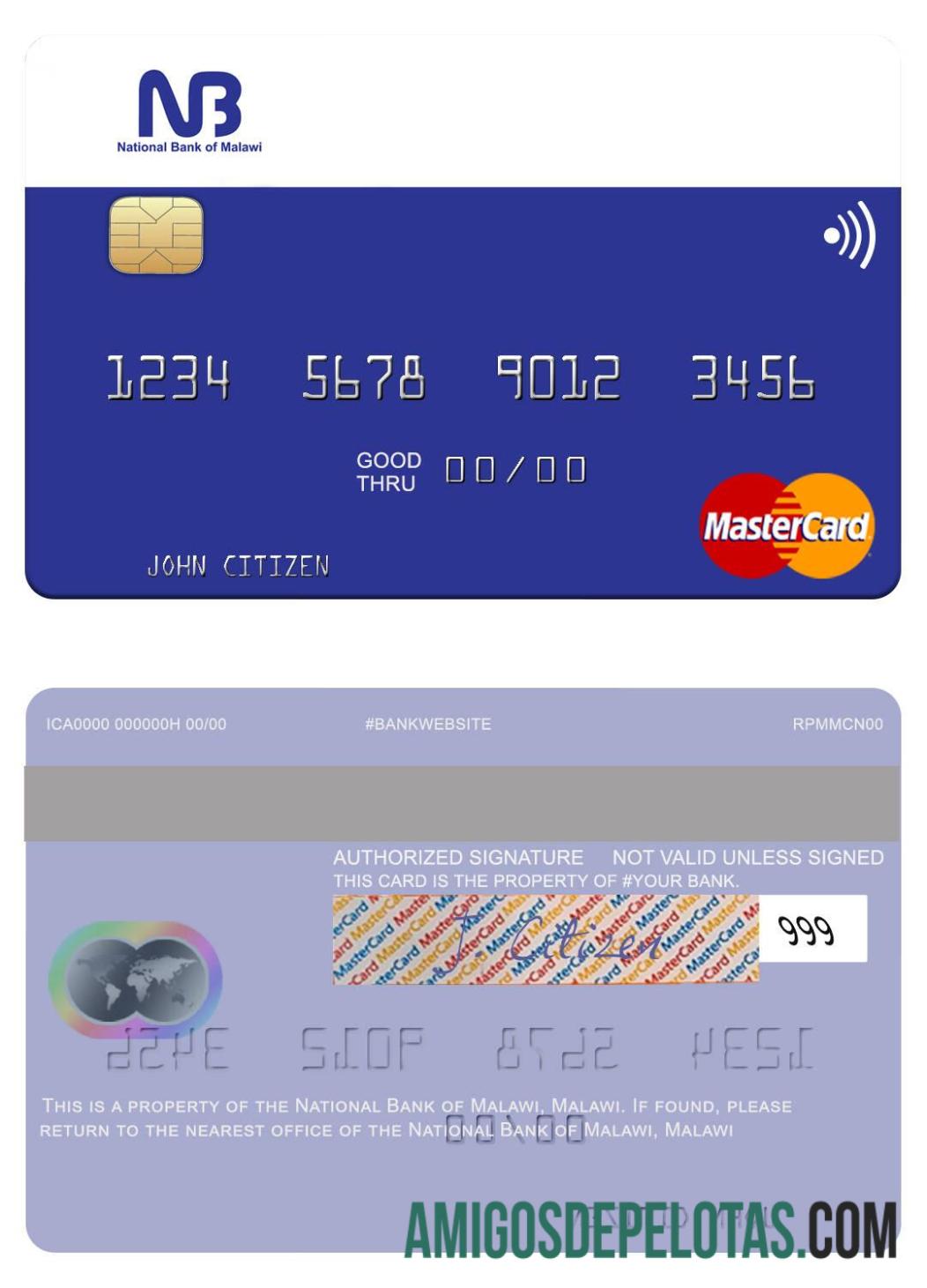 Malawi nasional bank of Malawi mastercard pratinjau