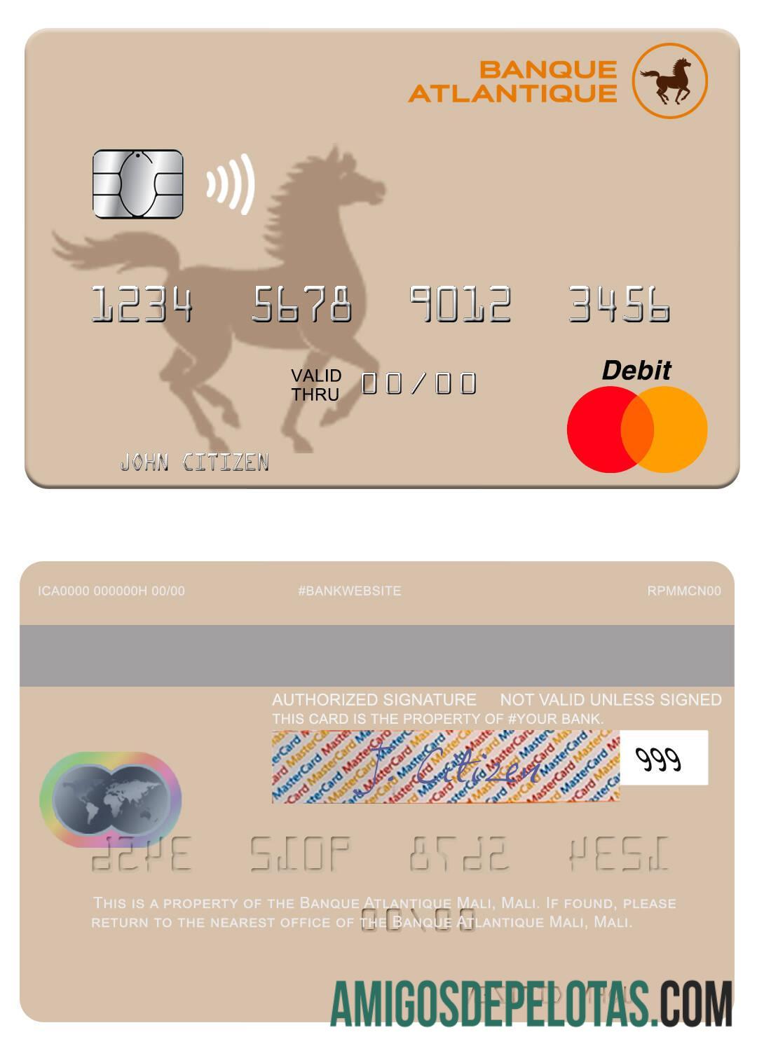 Mali Banque Atlantique Mali mastercard makering