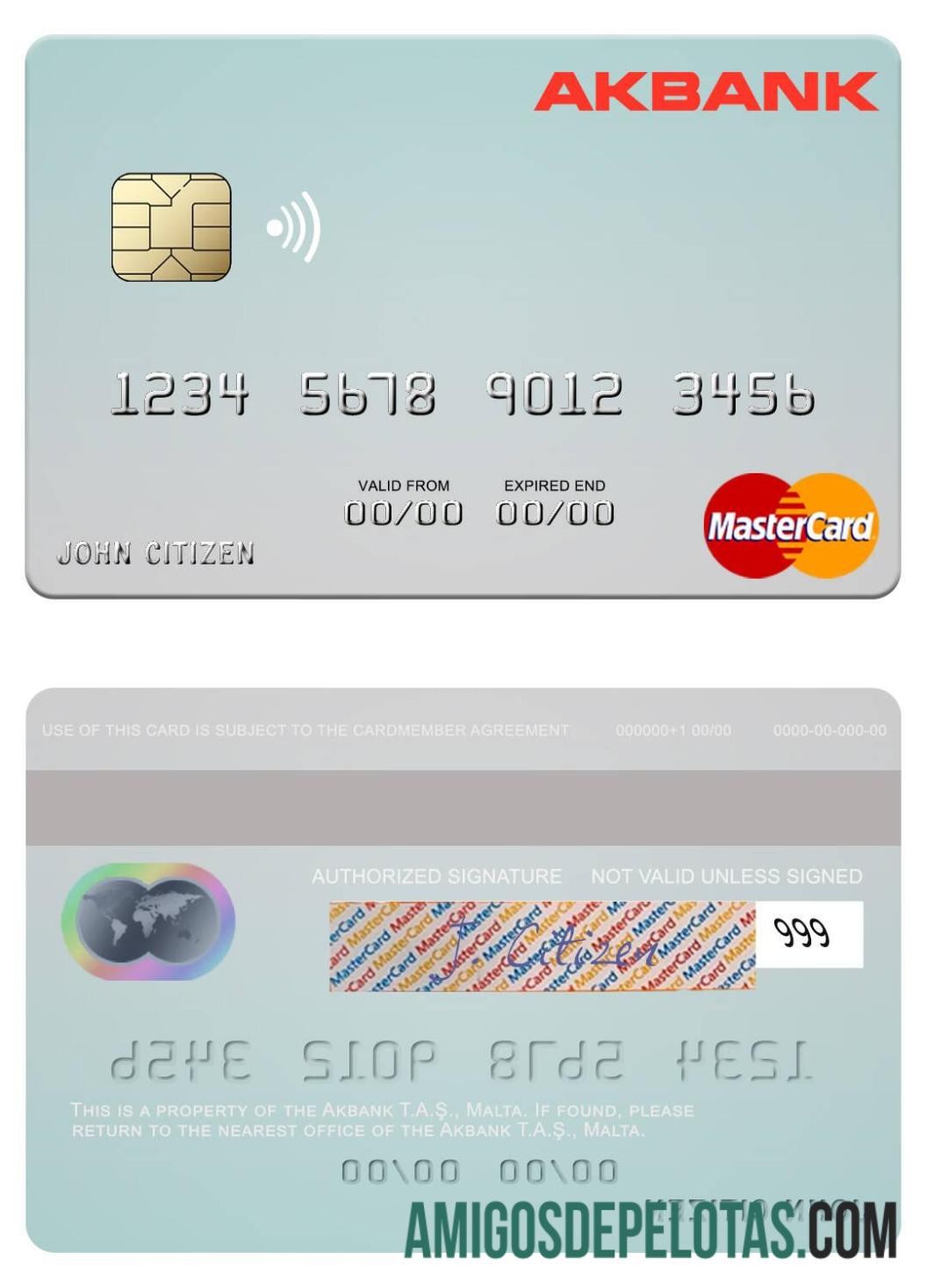 Malta Akbank T.A.S╠º. mastercard templat