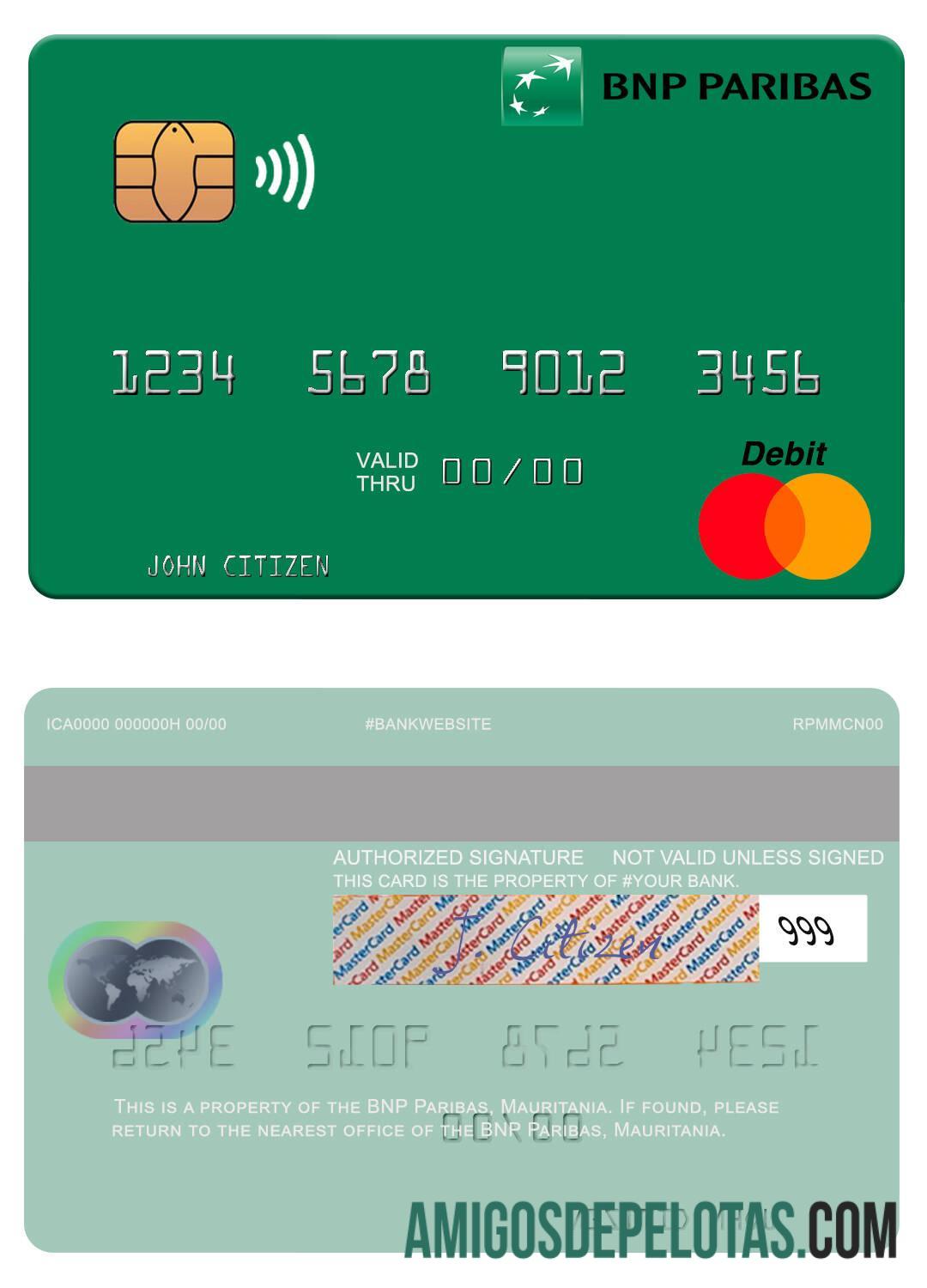 Mauritania BNP Paribas mastercard makering