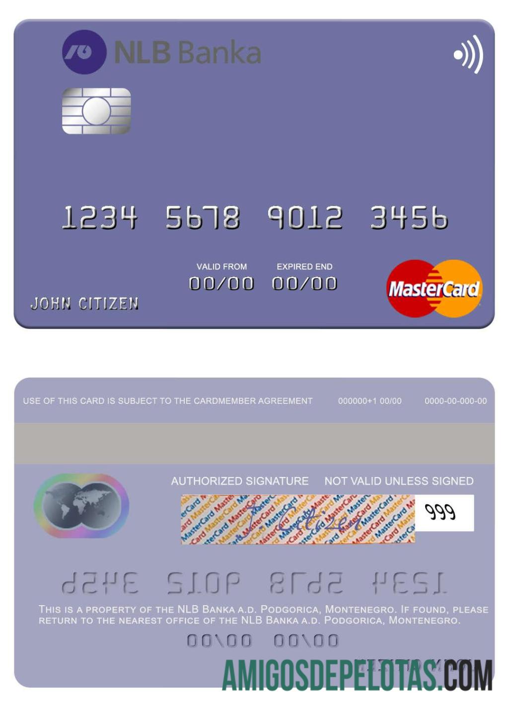 Montenegro NLB Banka a.d. Podgorica mastercard pratinjau