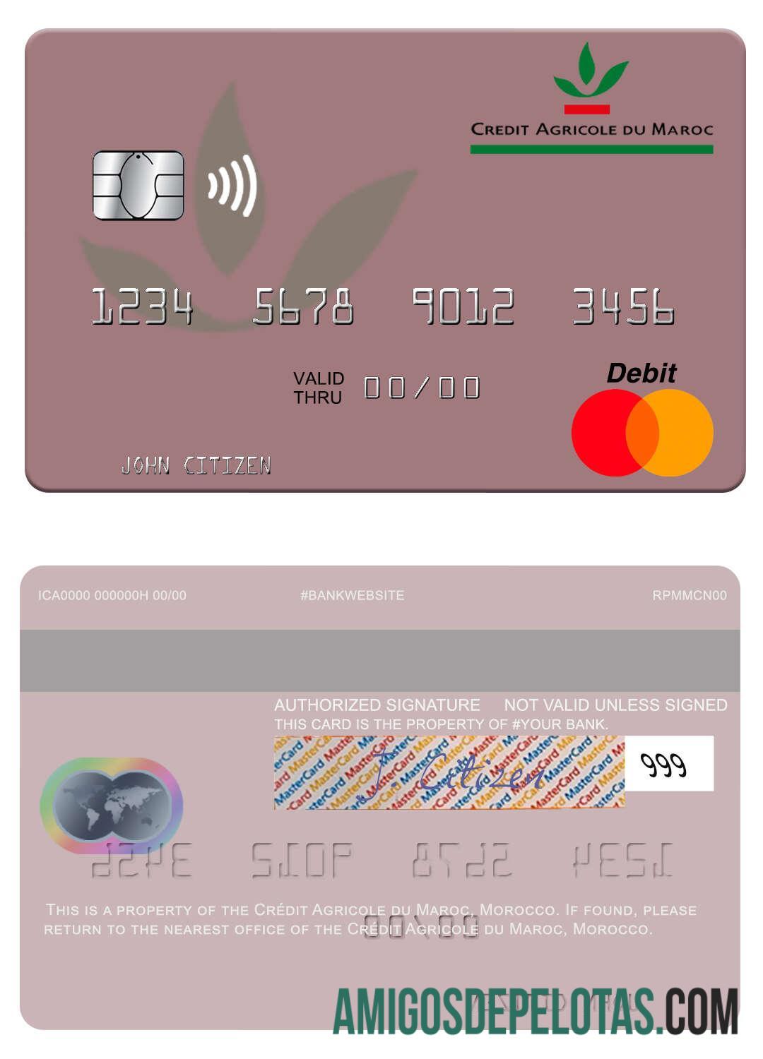 Maroko Cre╠üdit Agricole du Maroc mastercard makering