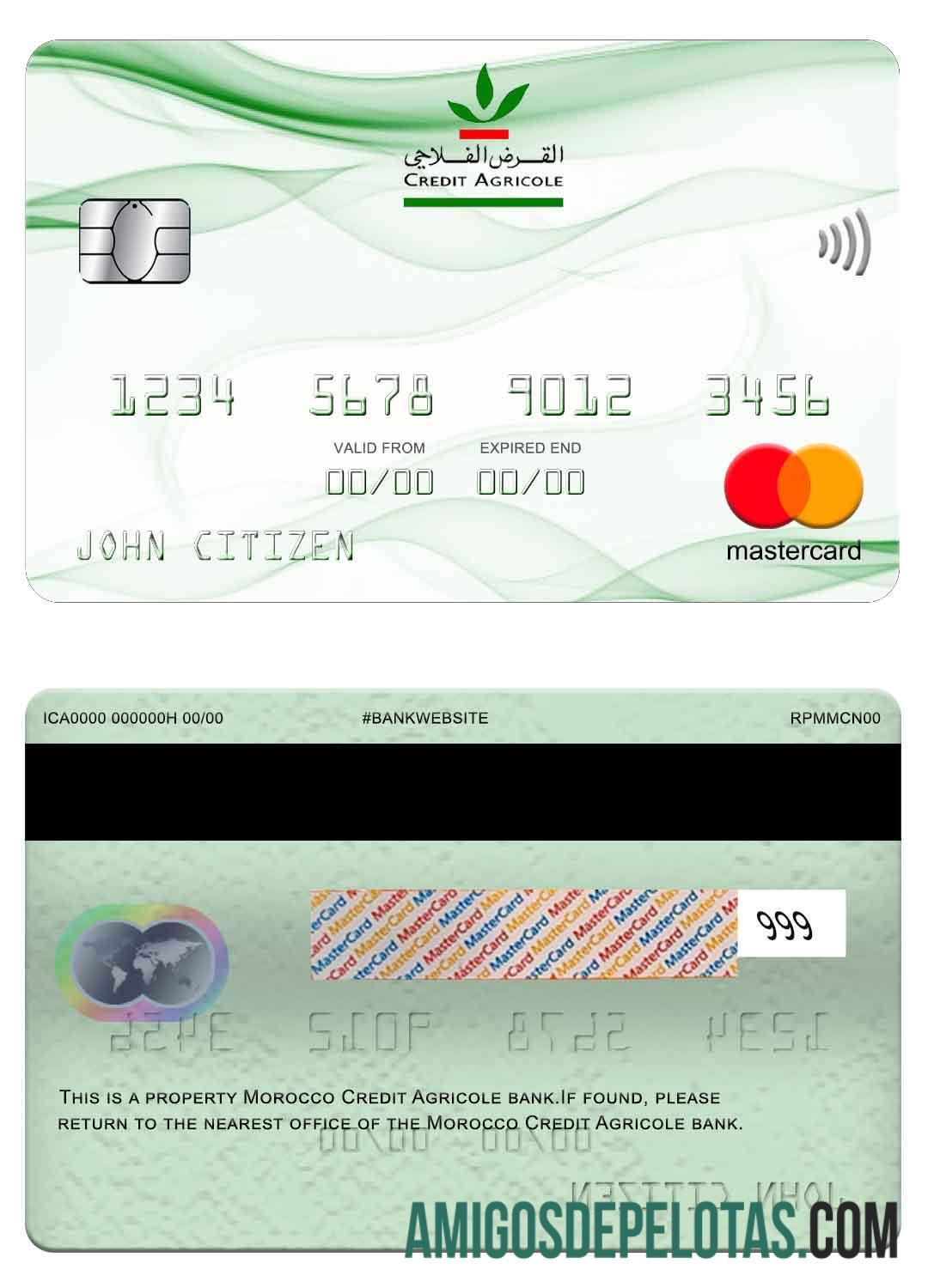Maroko Kredit Agricole bank mastercard pratinjau
