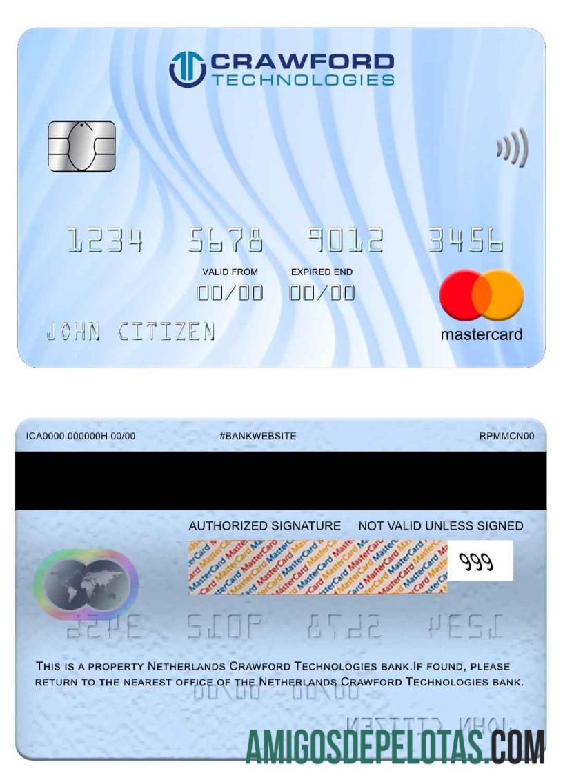 Belanda (Holland) Crawford Technologies bank mastercard pratinjau