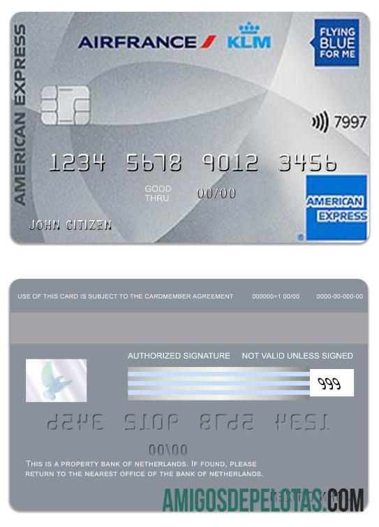 Belanda bank of Belanda American Express kartu templat