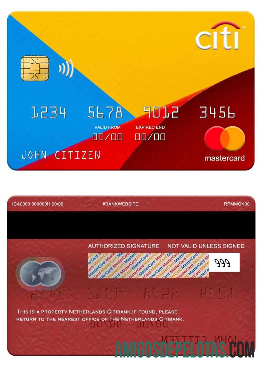 Belanda Citibank mastercard desain