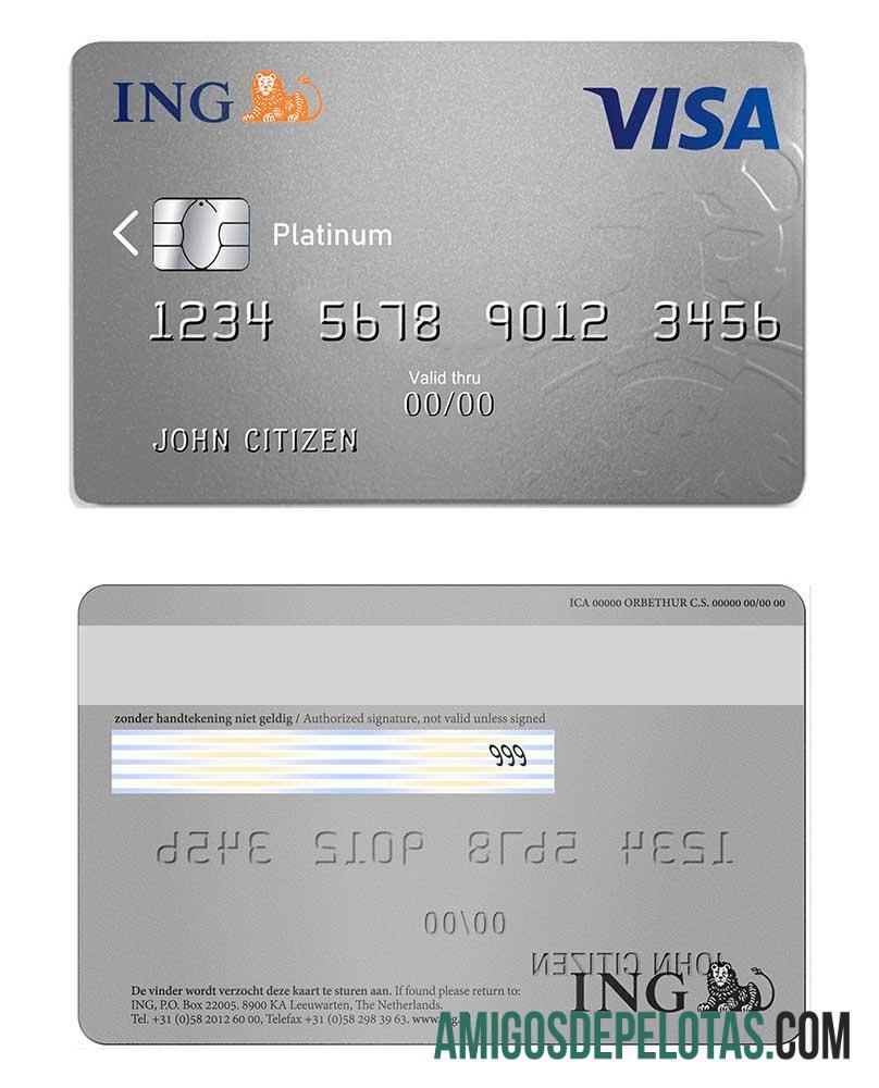 Belanda ING bank visa kartu platinum pratinjau