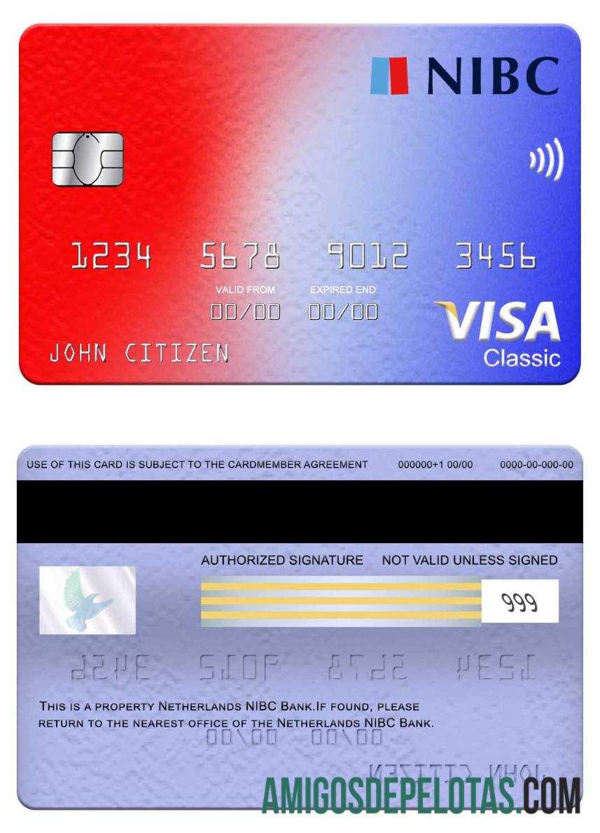 Belanda NIBC bank visa classic kartu pratinjau