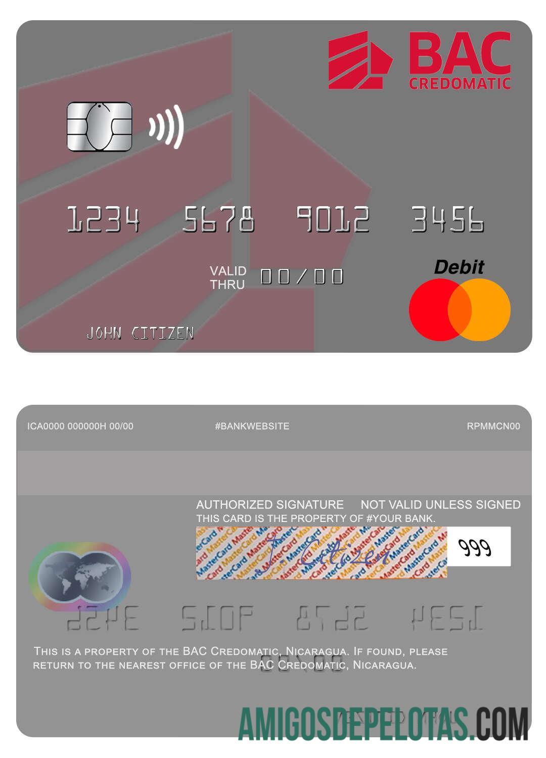 Nikaragua BAC Credomatic mastercard makering