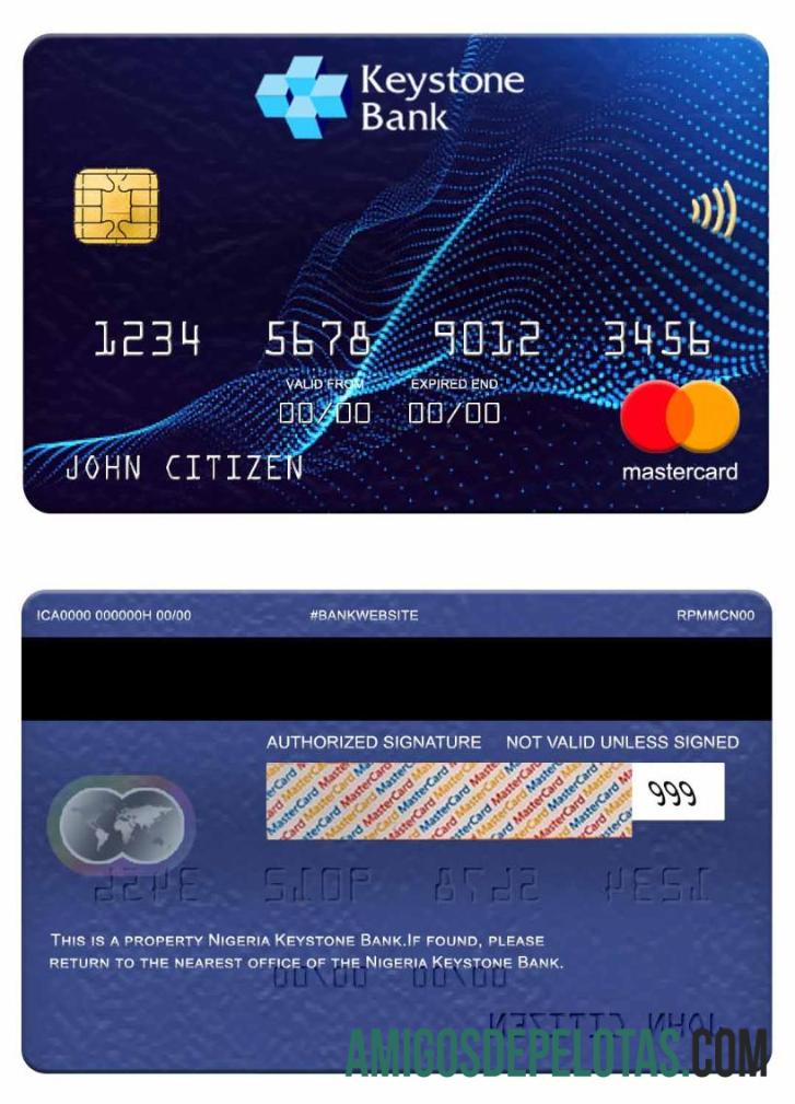 Nigeria Keystone bank mastercard desain