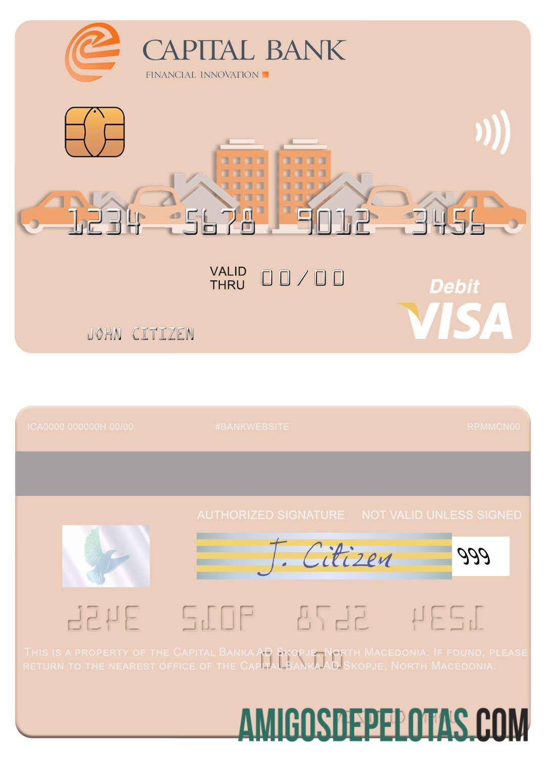 Makedonia Utara Capital Banka AD Skopje visa Debit kartu pratinjau