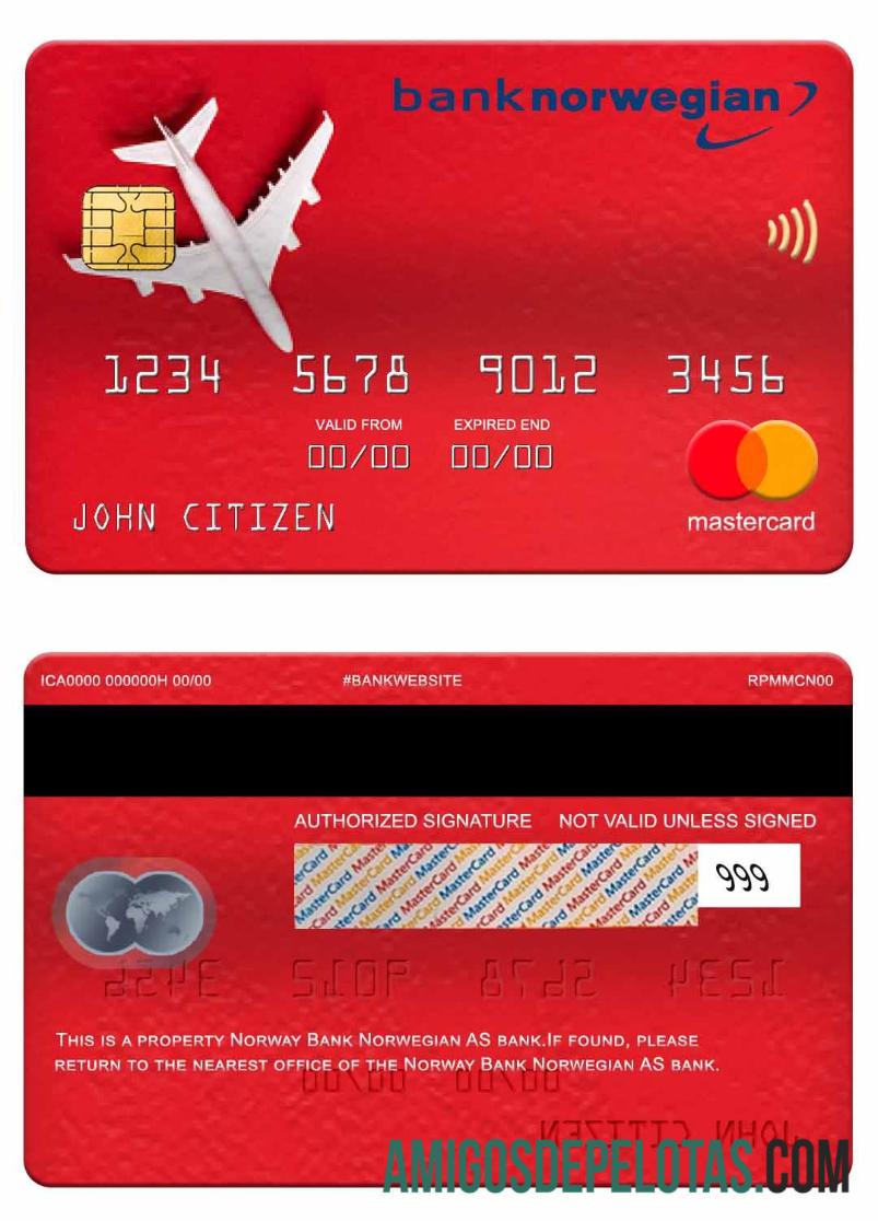 Norwegia bank Norwegian AS bank mastercard pratinjau
