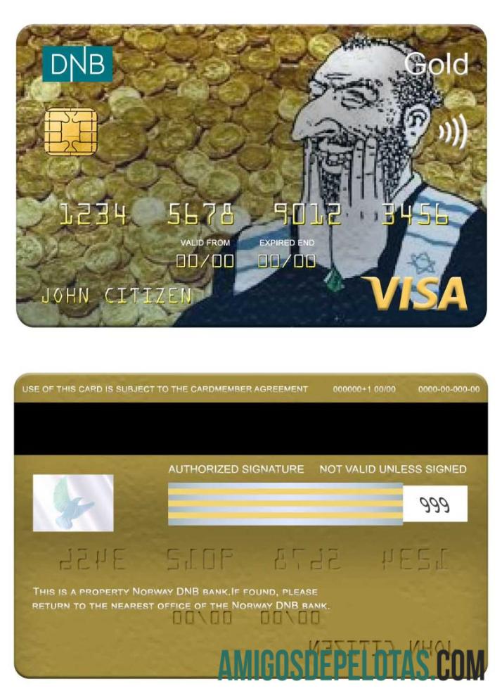 Norwegia DNB bank visa gold kartu makering