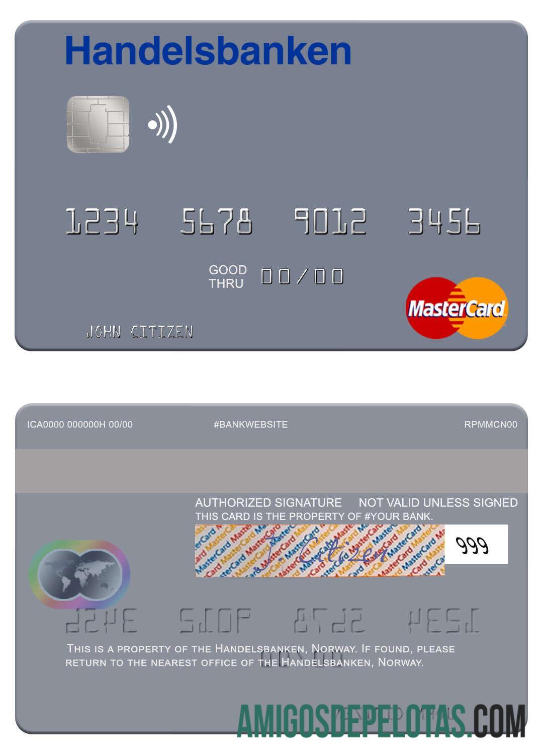 Norwegia Handelsbanken mastercard pratinjau