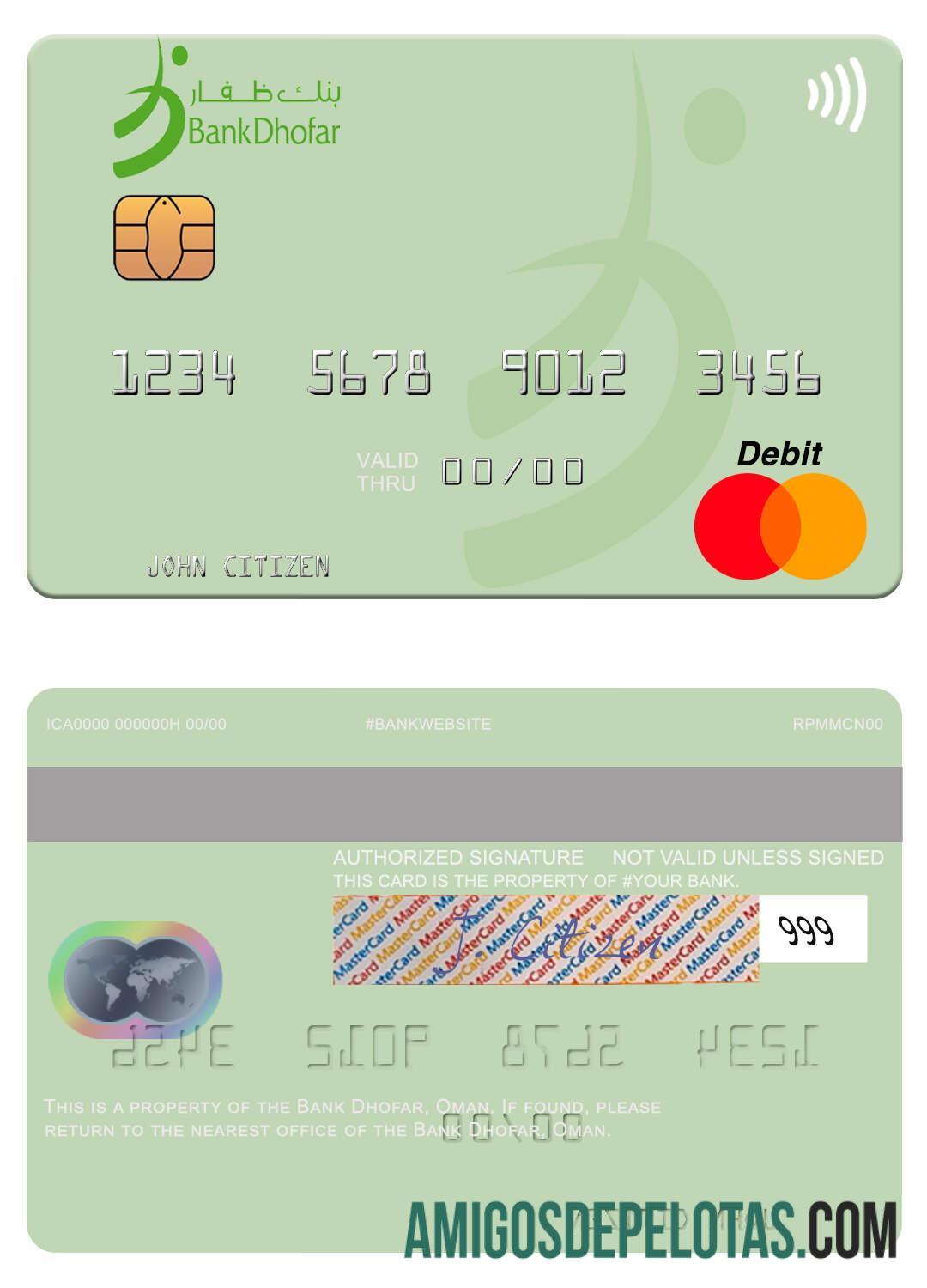 Oman bank Dhofar mastercard pratinjau