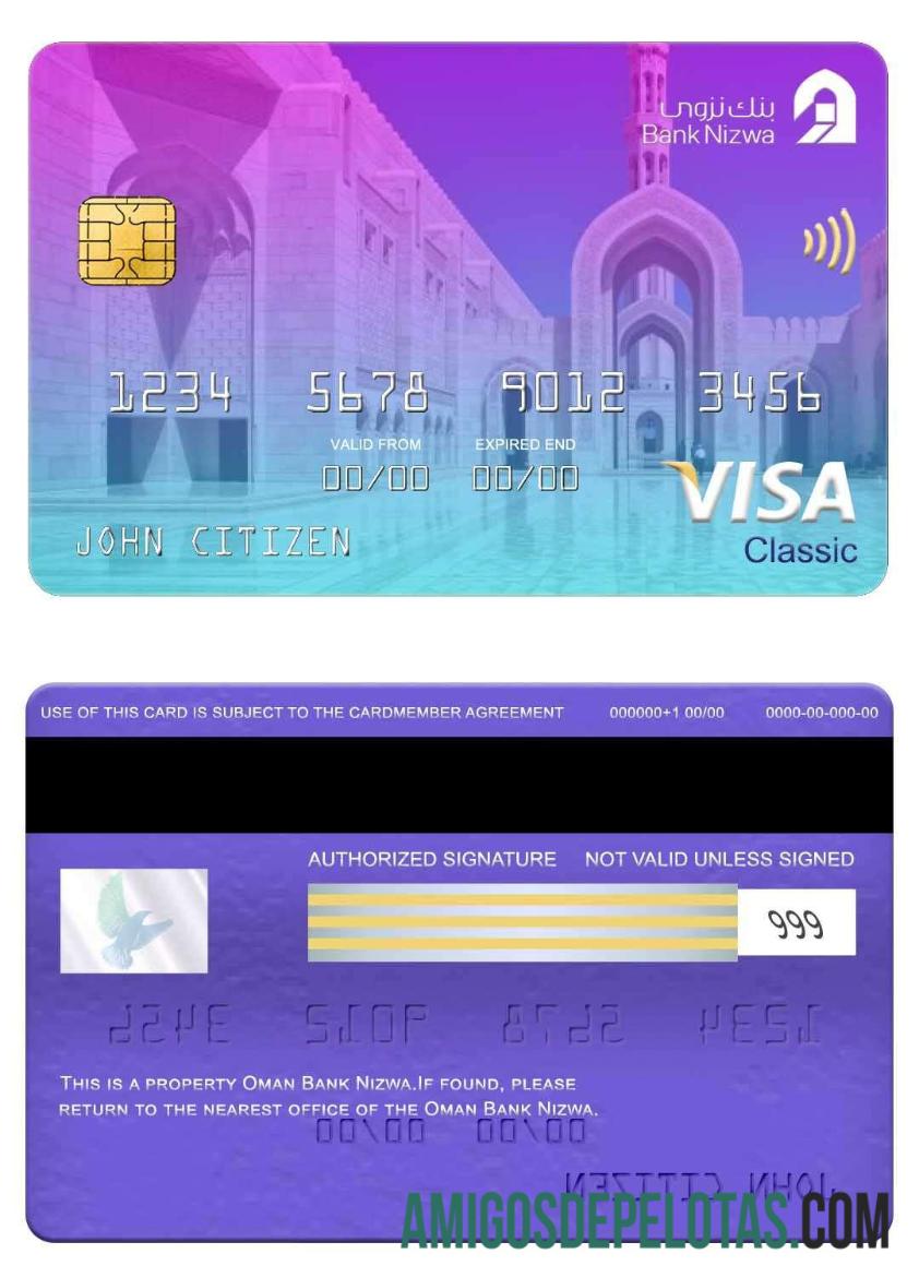 Oman bank Nizwa visa classic kartu pratinjau