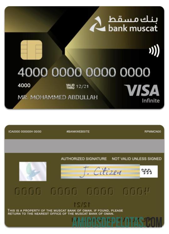 Oman Muscat bank visa infinite Kredit kartu makering