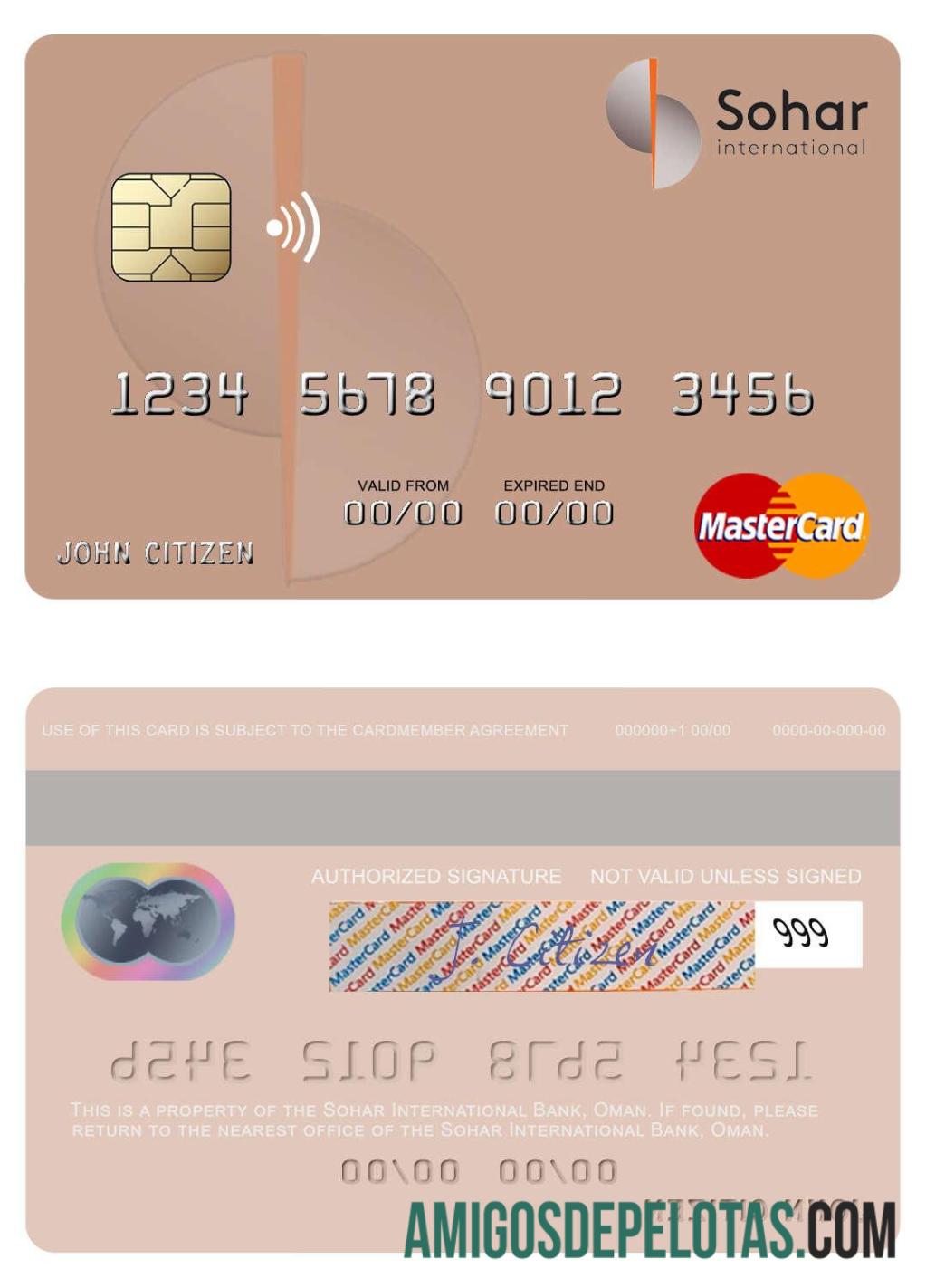 Oman Sohar International bank mastercard pratinjau