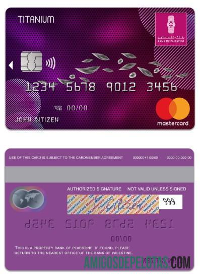 Palestina State bank of Palestina titanium mastercard pratinjau