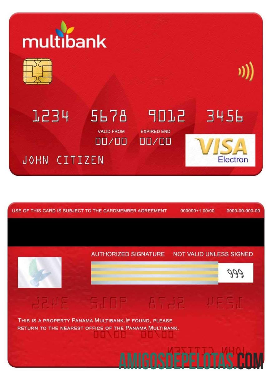 Panama Multibank visa electron kartu makering