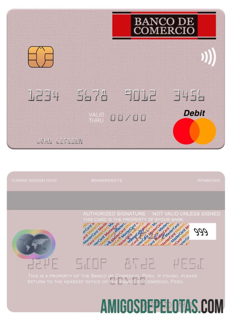Peru Banco de Comercio mastercard desain