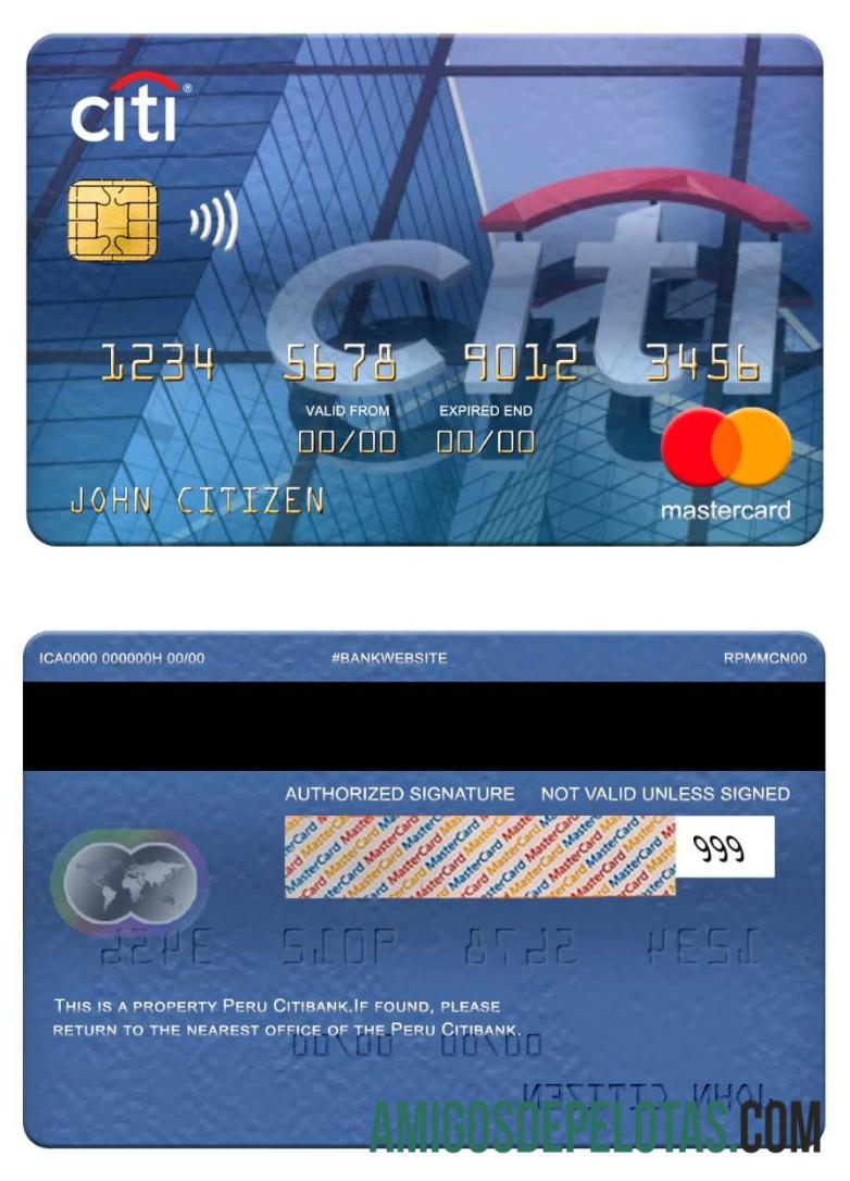 Peru Citibank mastercard makering