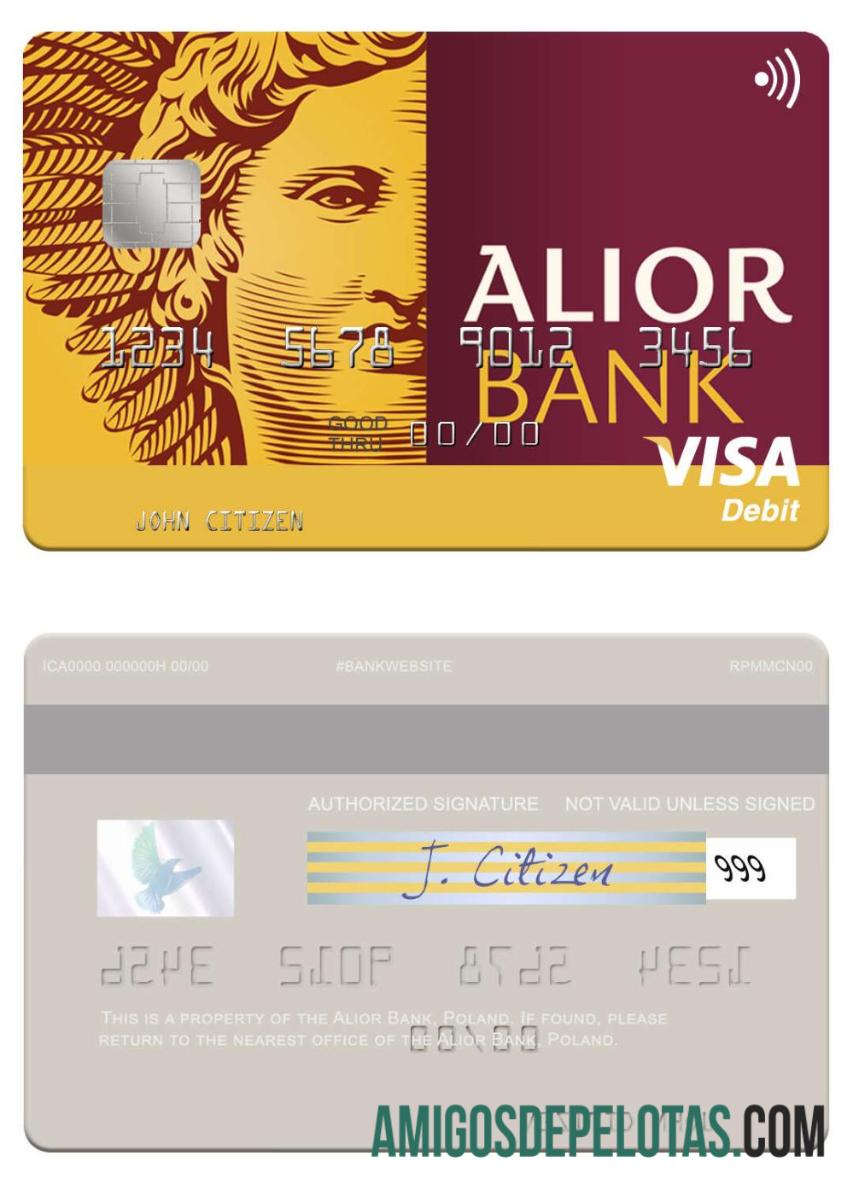 Polandia Alior bank visa Debit kartu makering